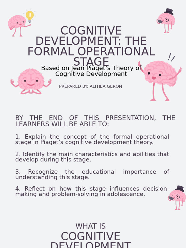 Understanding Piaget's Formal Operational Stage | PDF | Liberal Arts ...