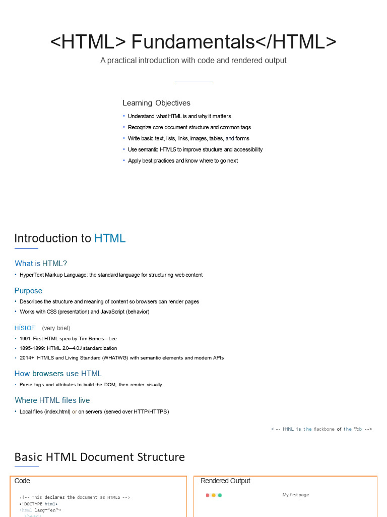 Frontend Presentation | PDF | Html | Html Element