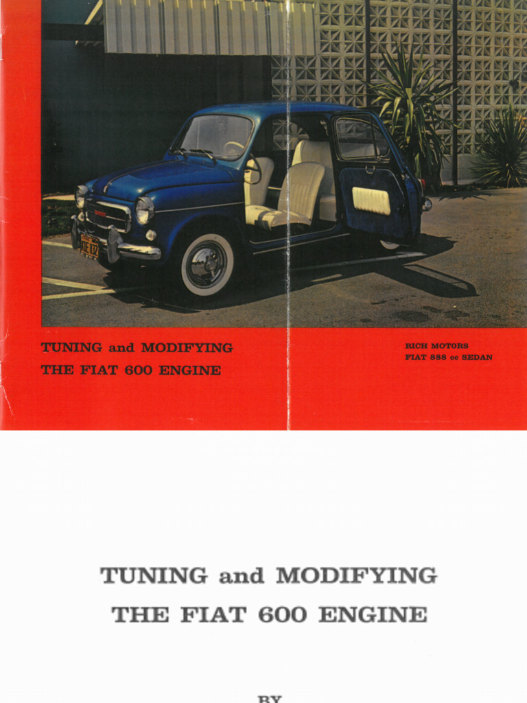 Fiat 600 Engine Tuning Guide | PDF | Piston | Vehicle Technology