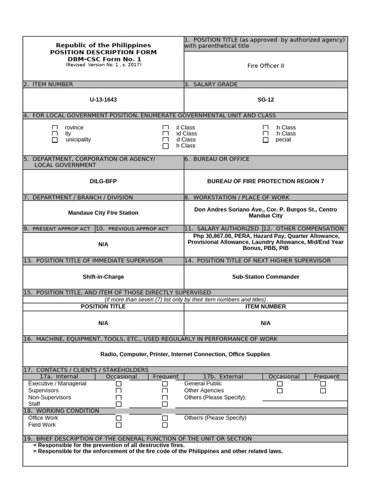 Position Description Form 2024-DeSKTOP-L3DB8PD | PDF | Fire Safety