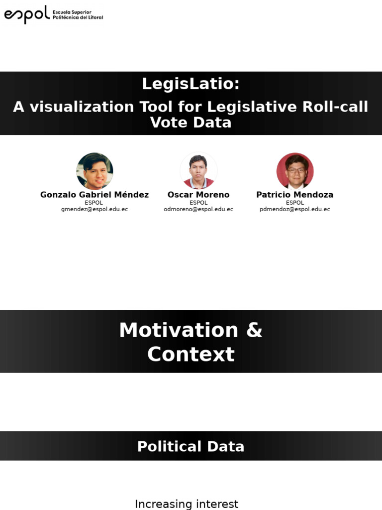 LegisLatio: A Visualization Tool For Legislative Roll-Call Vote Data ...