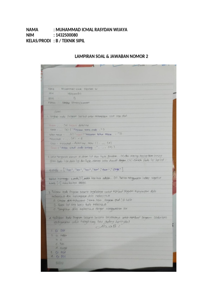 Muhammad Icmal Rasydan Wijaya | PDF