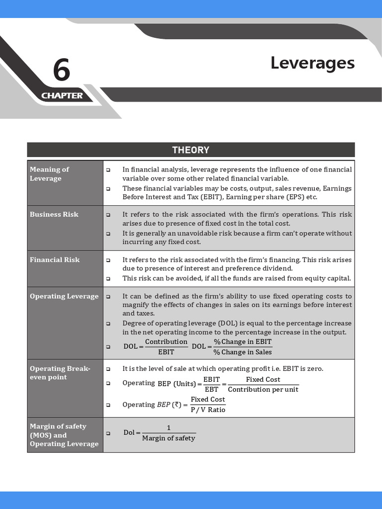 Understanding Financial Leverage Concepts | PDF | Leverage (Finance ...