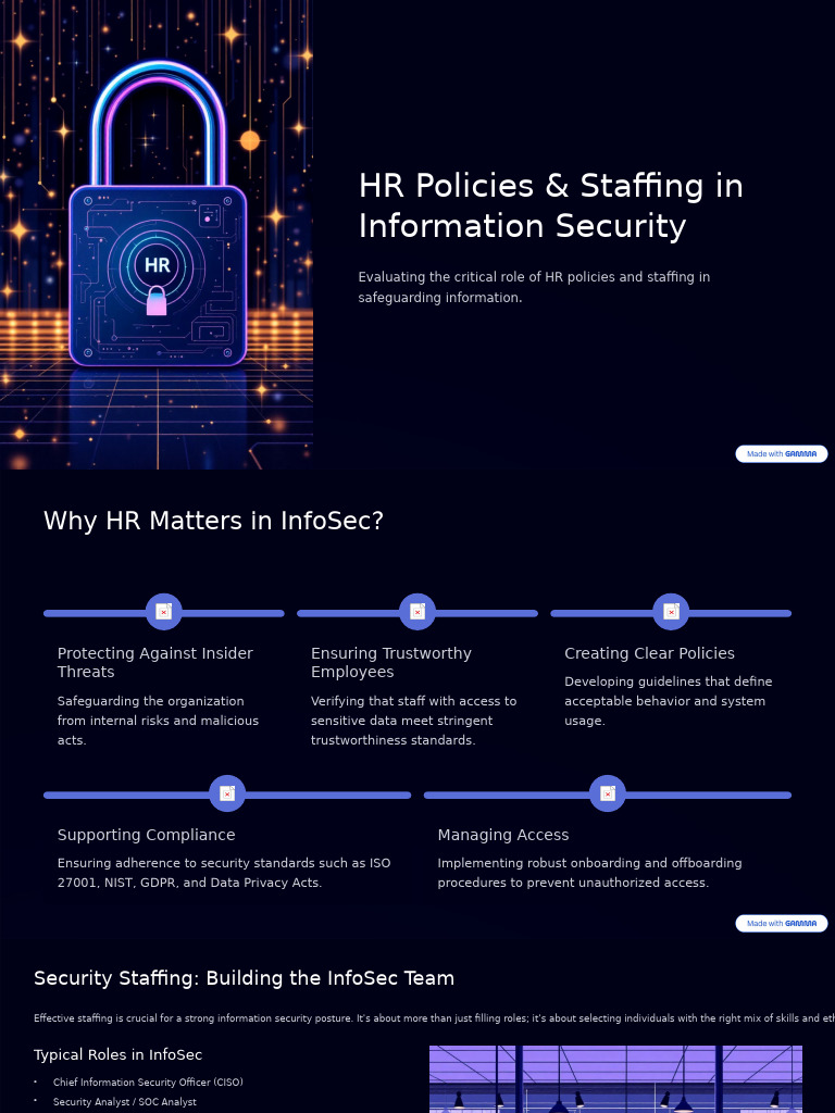 HR's Role in InfoSec Staffing & Policies | PDF | Security | Computer ...