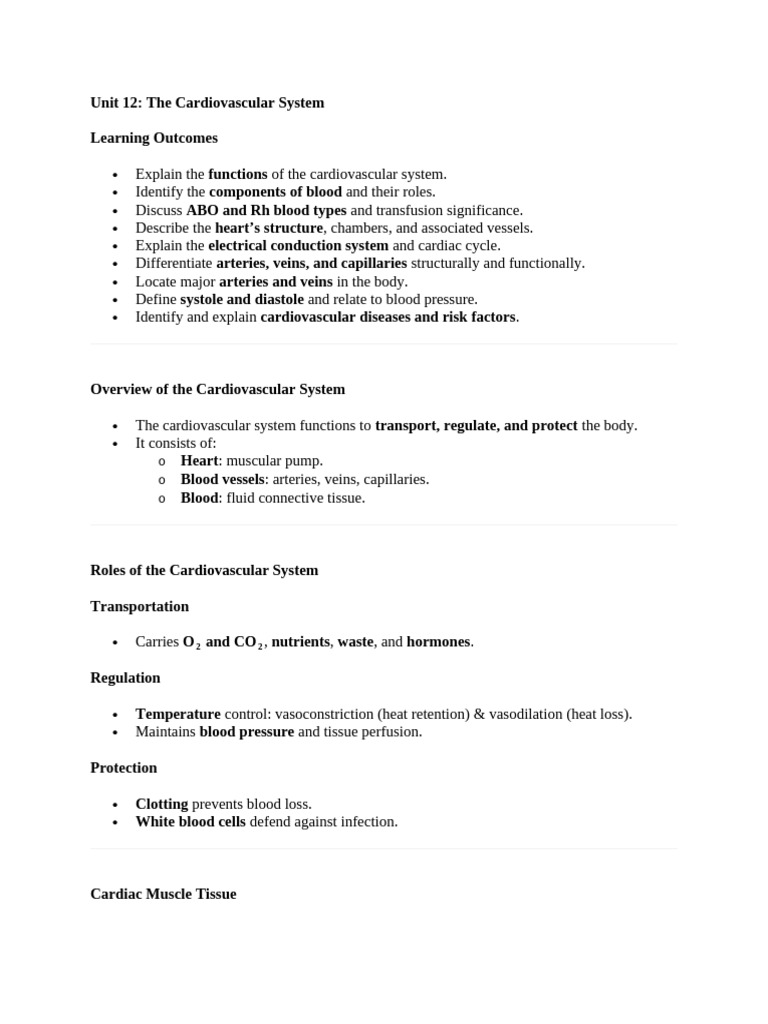 Cardiovascular System | PDF | Heart | Blood Vessel