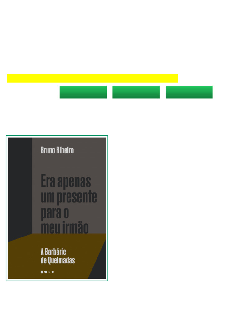 (Ebook) Era apenas um presente para o meu irmão: a Barbárie de ...