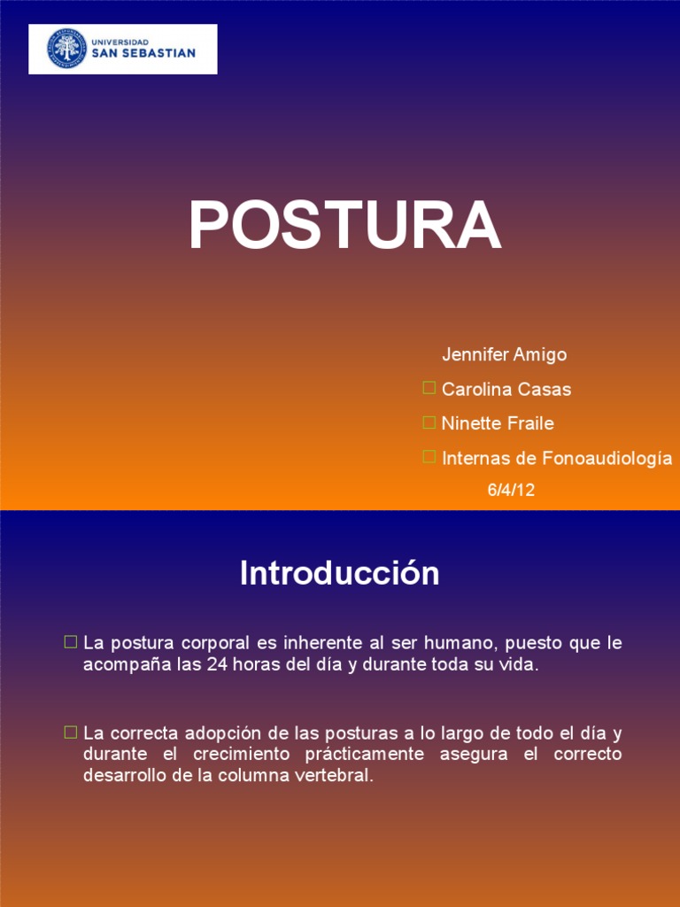 Postura Corporal | PDF | La columna vertebral | Vértebra