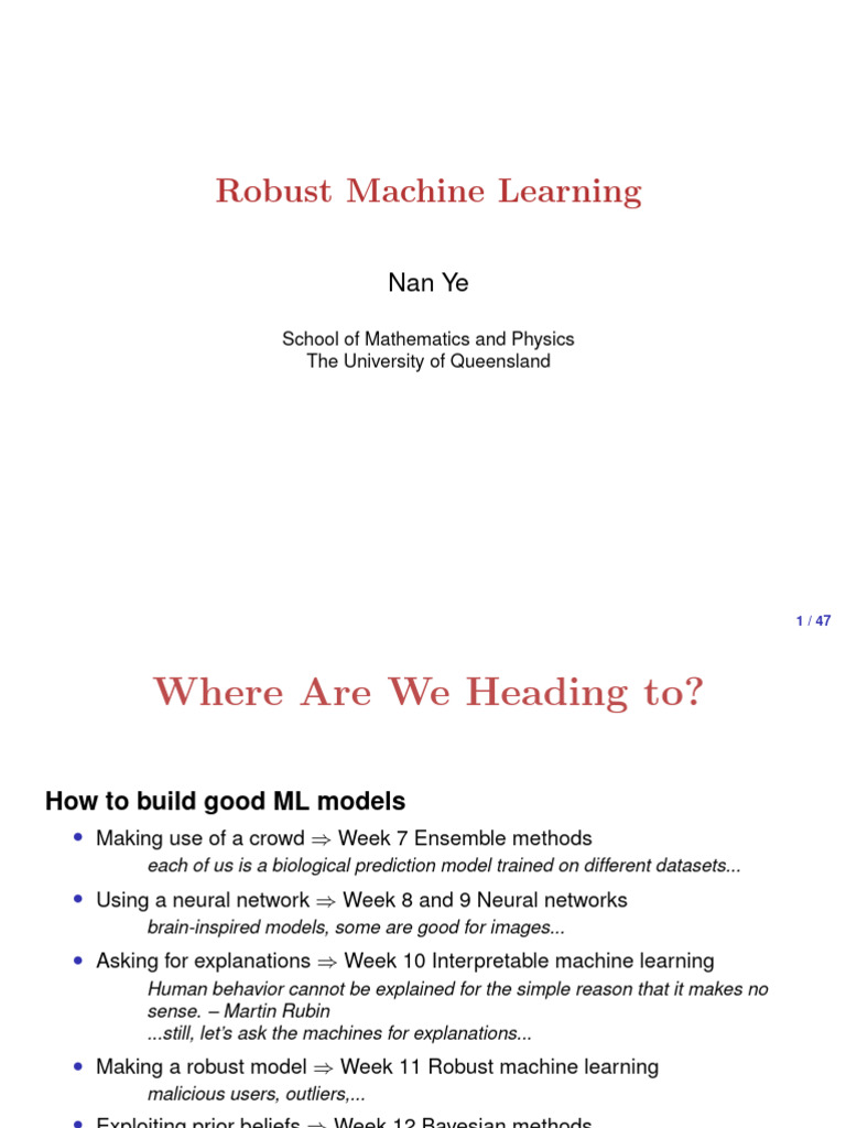 Robust Machine Learning Techniques | PDF | Machine Learning | Outlier