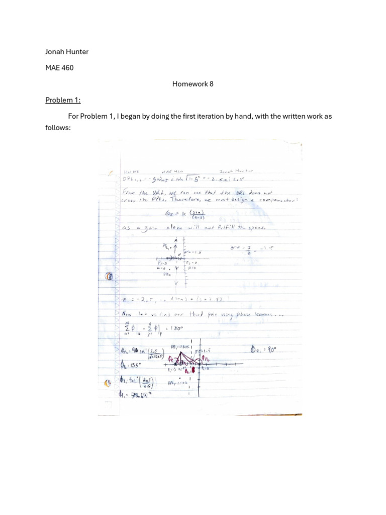 MAE460HW8 | PDF | Matlab | Computer Programming