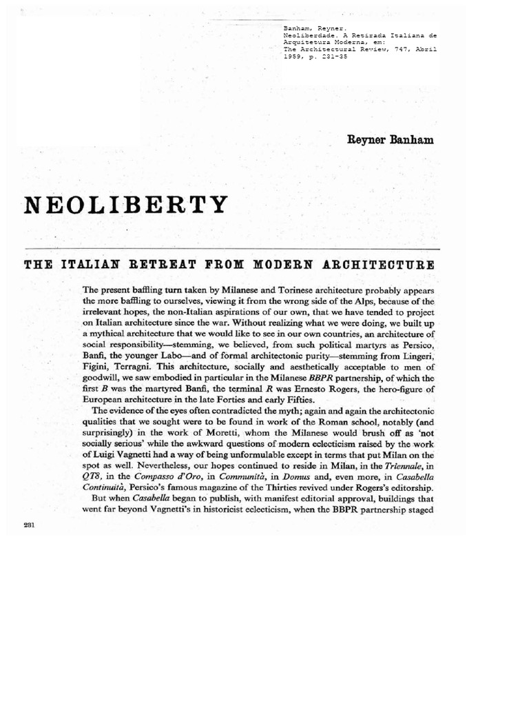 banham__reyner_-_Neoliberdade_1959 | PDF