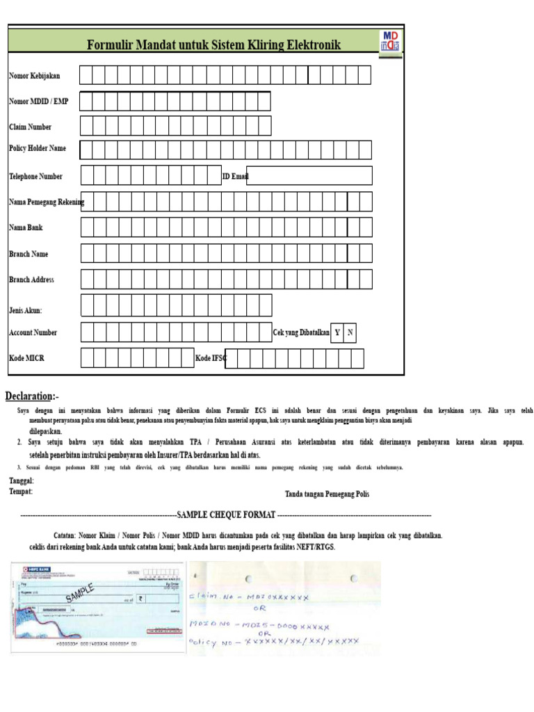 Formulir Ecs | PDF