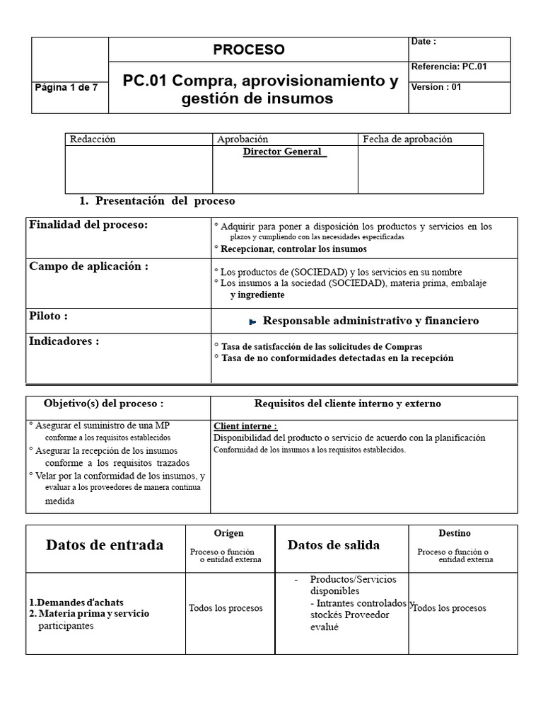 Proceso de Compra y Aprovisionamiento | PDF | Obtención | Presupuesto