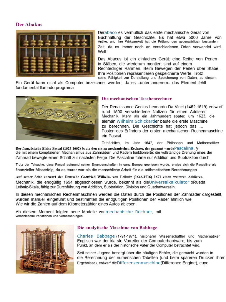 Die Geschichte Des Computers Vom Abacus Bis Zur Fünften Generation | PDF
