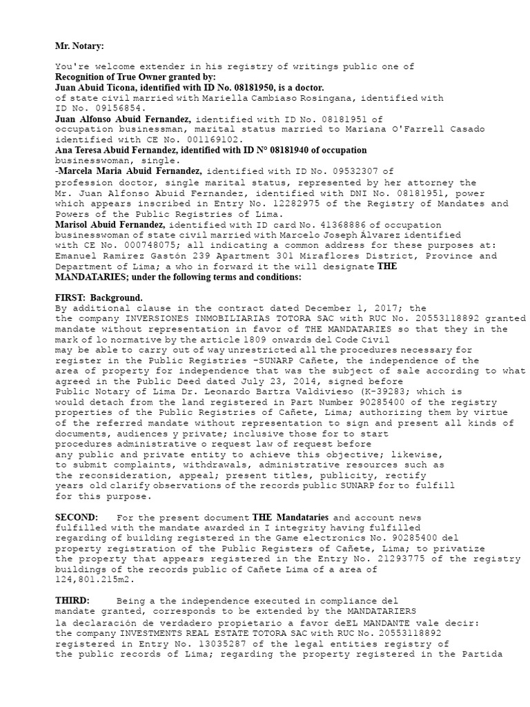 Recognition of True Owner Document | PDF | Justice | Crime & Violence