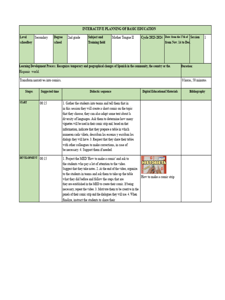 Interactive Comic Planning for Education | PDF | Cognition | Human ...