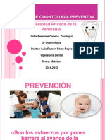 Expo de Prevencion Para El Miercoles de Operatoria Dental