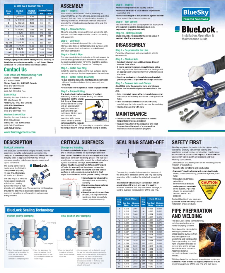 BlueLock Connector Assembly Guide | PDF | Welding | Construction