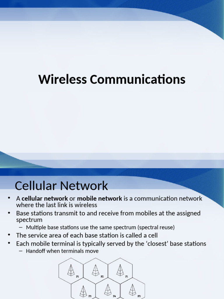 Overview of Cellular Network Technologies | PDF | Cellular Network ...