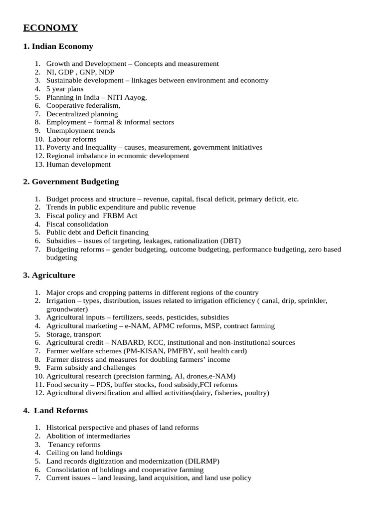 GS3 Syllabus | PDF | Ecology | Ecosystem
