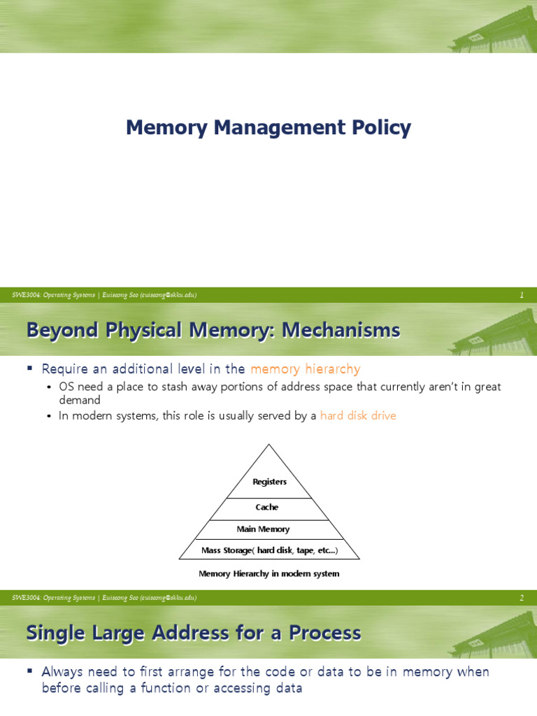 Memory Management in Operating Systems | PDF | Computer Data Storage ...