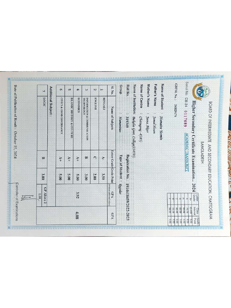 Humaira Yesmin File | PDF