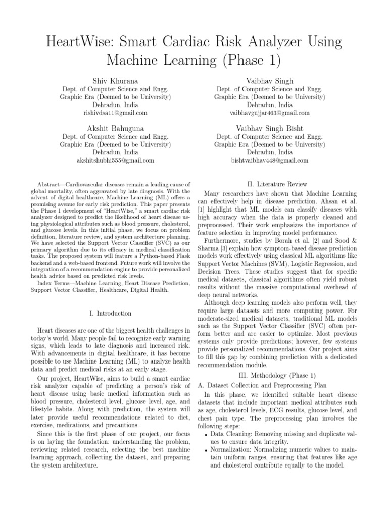 Major Project Research Paper Phase1 | PDF | Machine Learning | Support ...