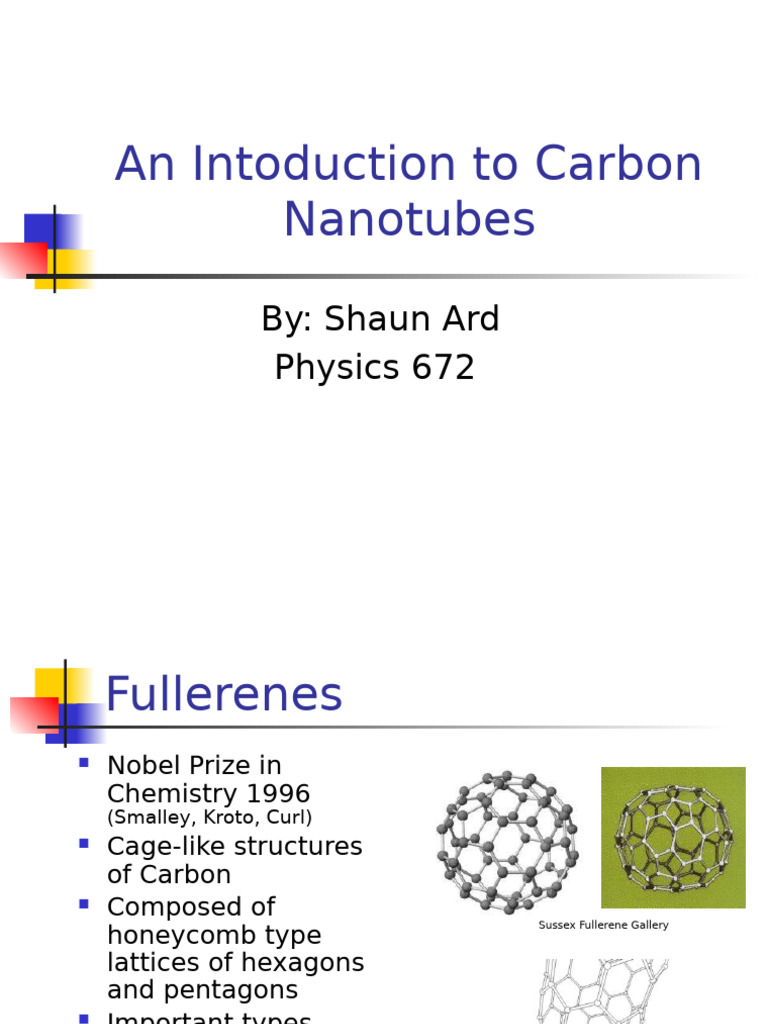 An Intoduction To Carbon Nanotubes | PDF | Carbon Nanotube | Carbon