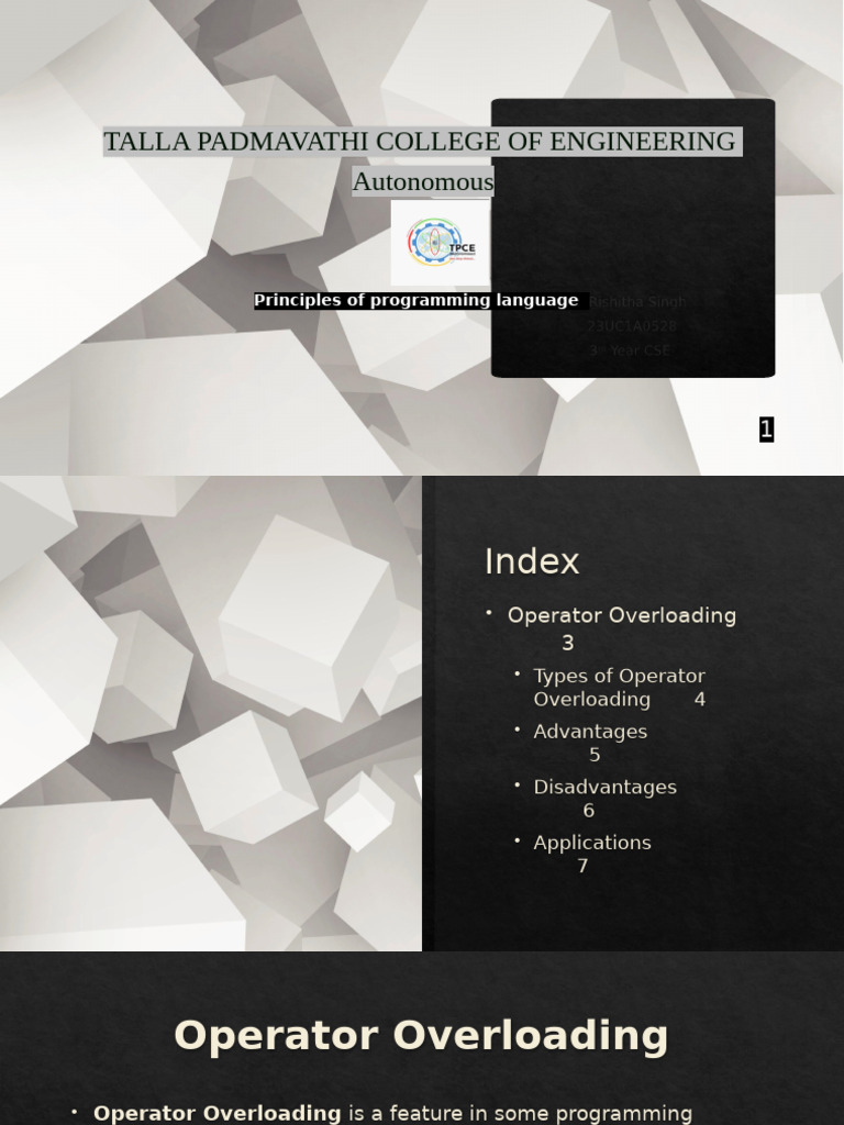 Understanding Operator Overloading in Programming | PDF