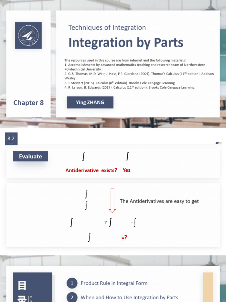 Integration by Parts Techniques Guide | PDF | Area | Real Analysis