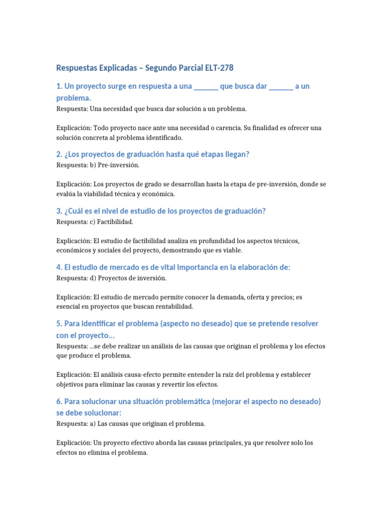 Segundo Parcial ELT278 Resuelto | PDF | Estudio de factibilidad ...