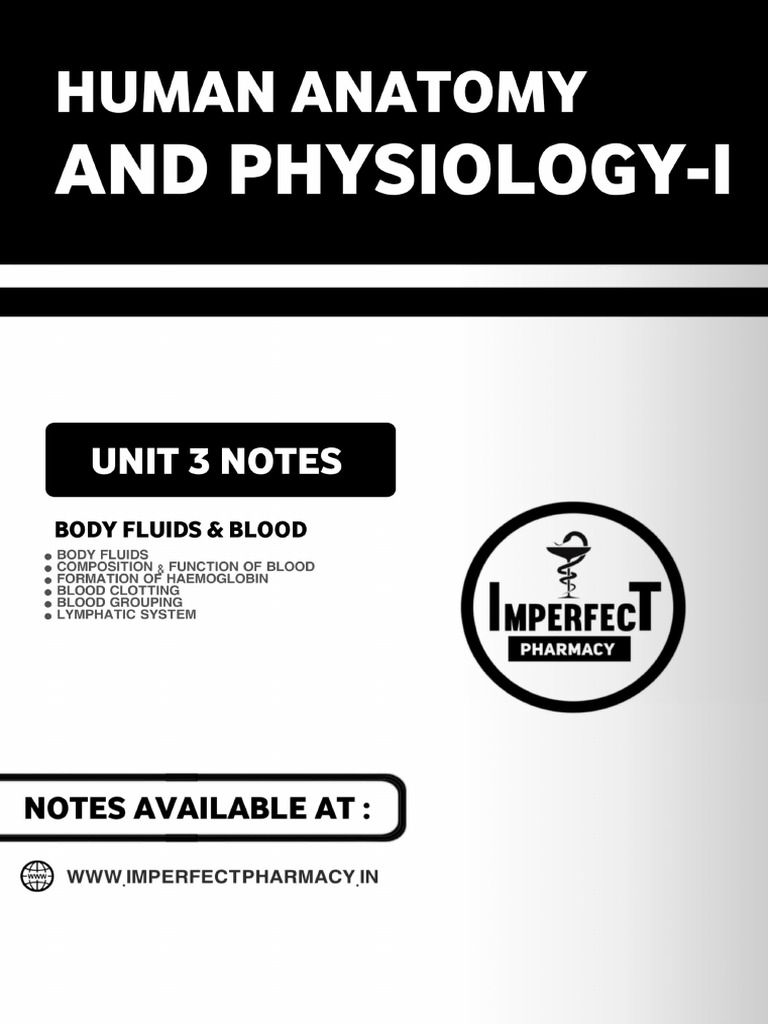 Body Fluids and Blood Notes | PDF