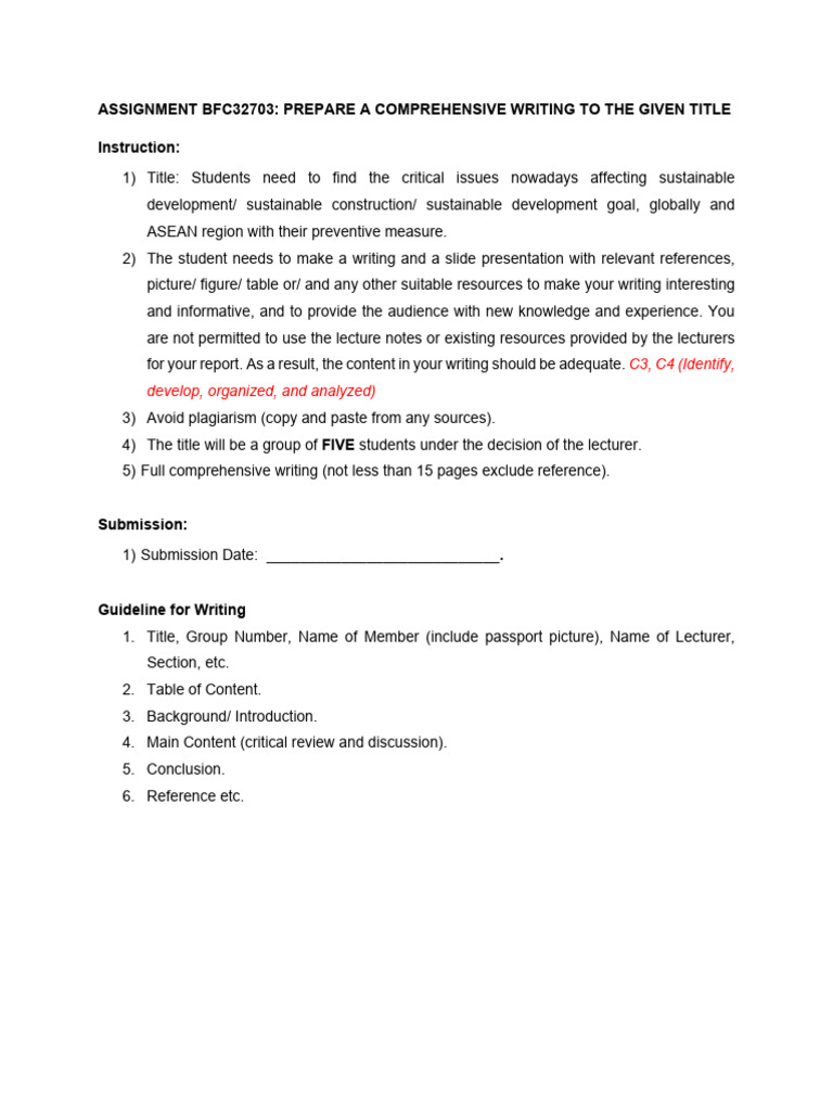 Assignmentinstruction bfc32703 | PDF