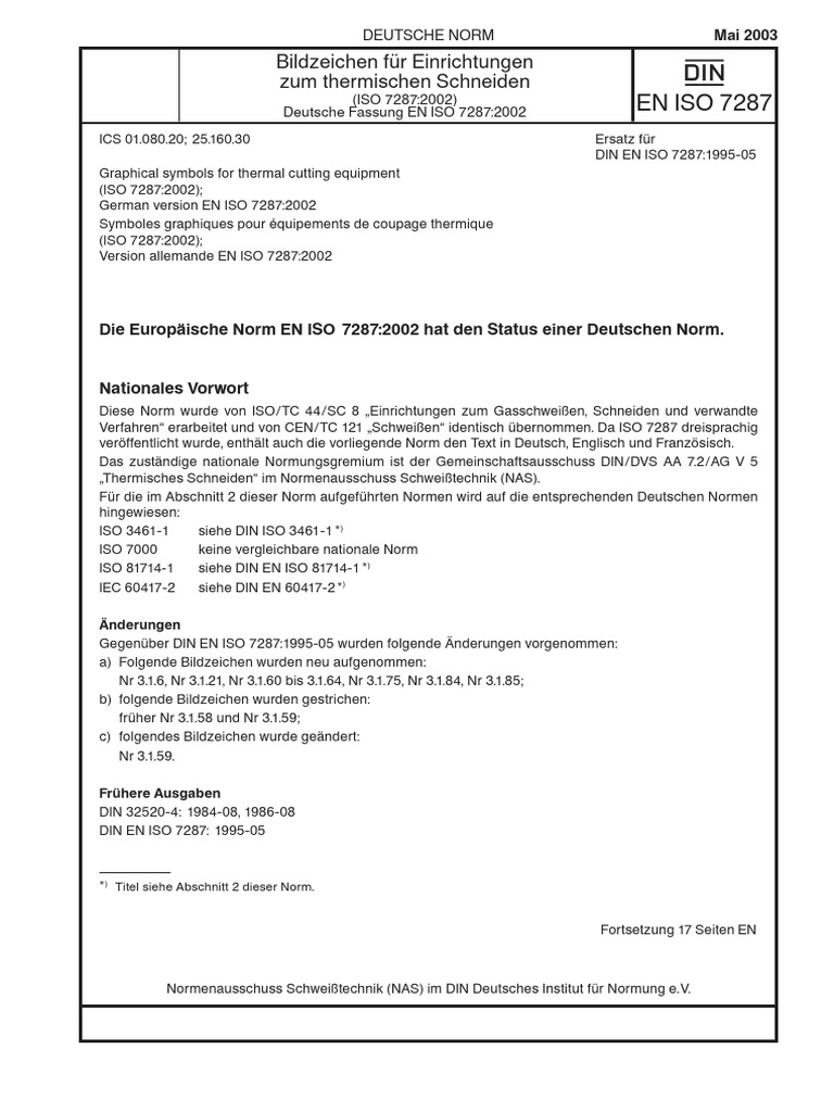 Din en Iso 7287-2003 | PDF