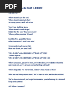 Cheerleading Cheers and Yell Ideas | PDF