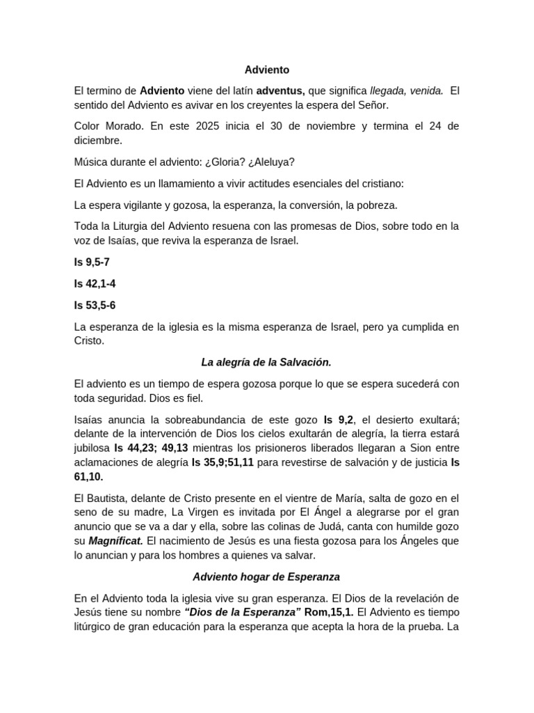 Guía del Adviento: Esperanza y Conversión | PDF | Navidad | Adviento