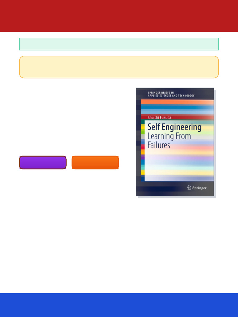 Self Engineering Learning From Failures Shuichi Fukuda Ebook Early ...