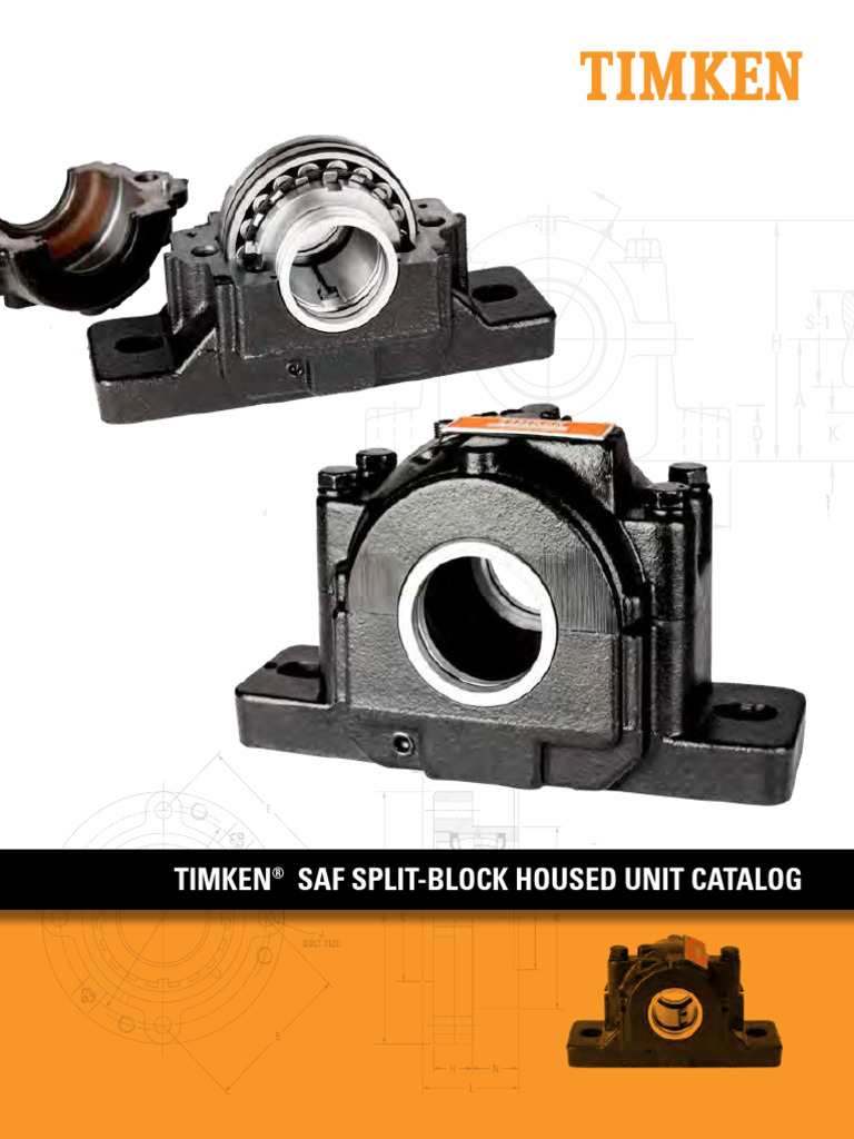 Timken SAF Split-Block Units Catalog | PDF | Bearing (Mechanical ...