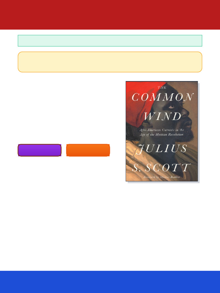 The Common Wind Afro American Currents in The Age of The Haitian ...