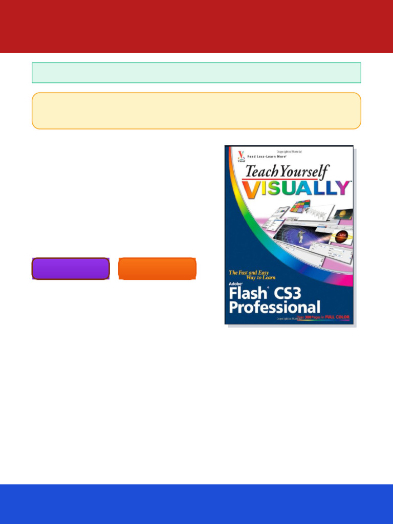 Teach Yourself VISUALLY Flash CS3 Professional Sherry Kinkoph Gunter ...