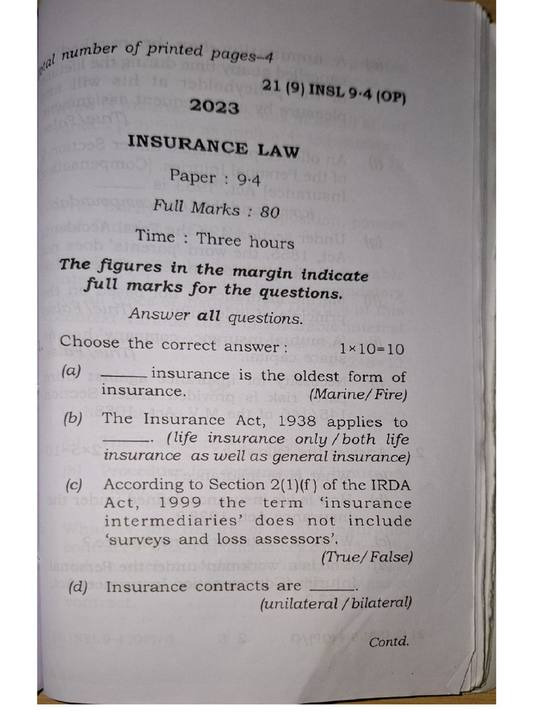 Insurance Law | PDF