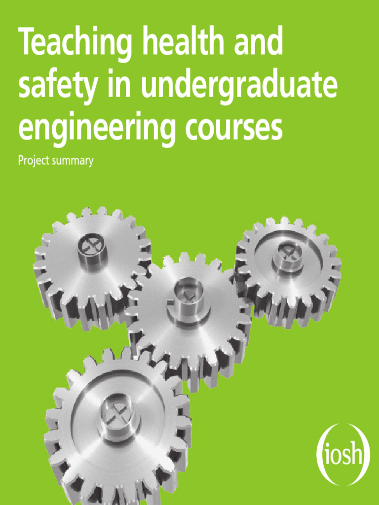 Health and Safety Teaching in Engineering | PDF | Risk | Occupational ...