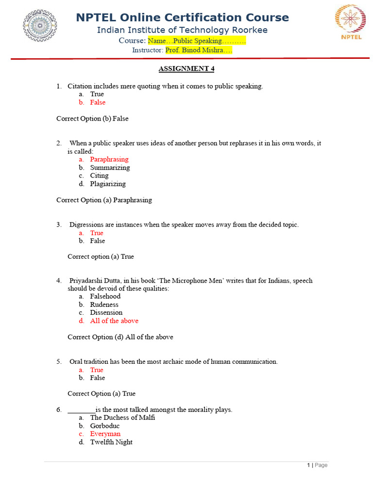 Solution Assignment 4 | PDF