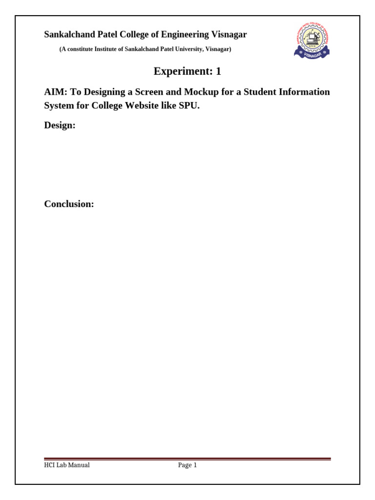 HCI Lab Manual: Student & Shopping App Designs | PDF
