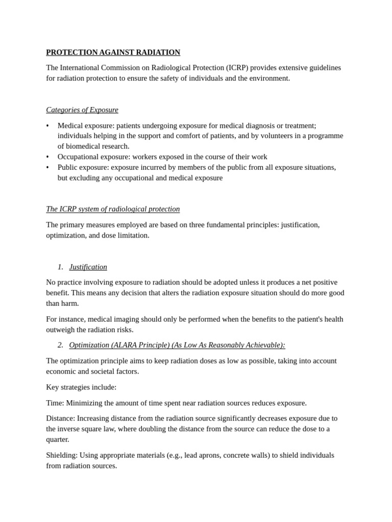 Protection Against Radiation | PDF | Radiation Protection | Radioactive ...