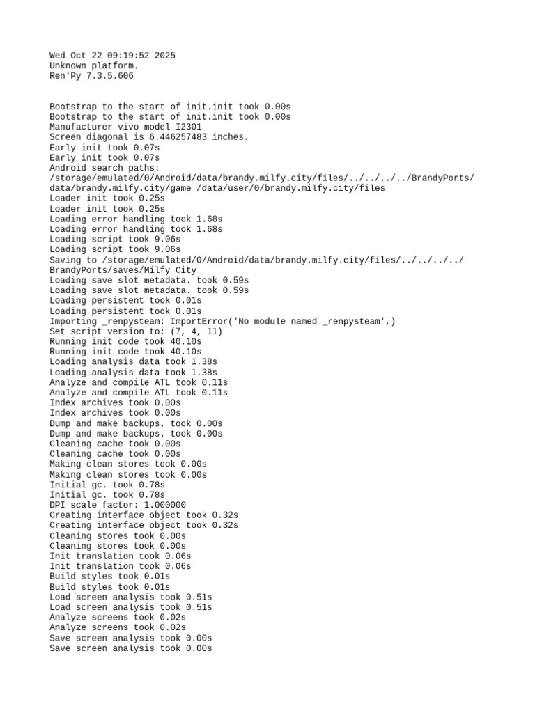 Ren'Py 7.3.5 Initialization Log | PDF | Texture Mapping | Computer ...