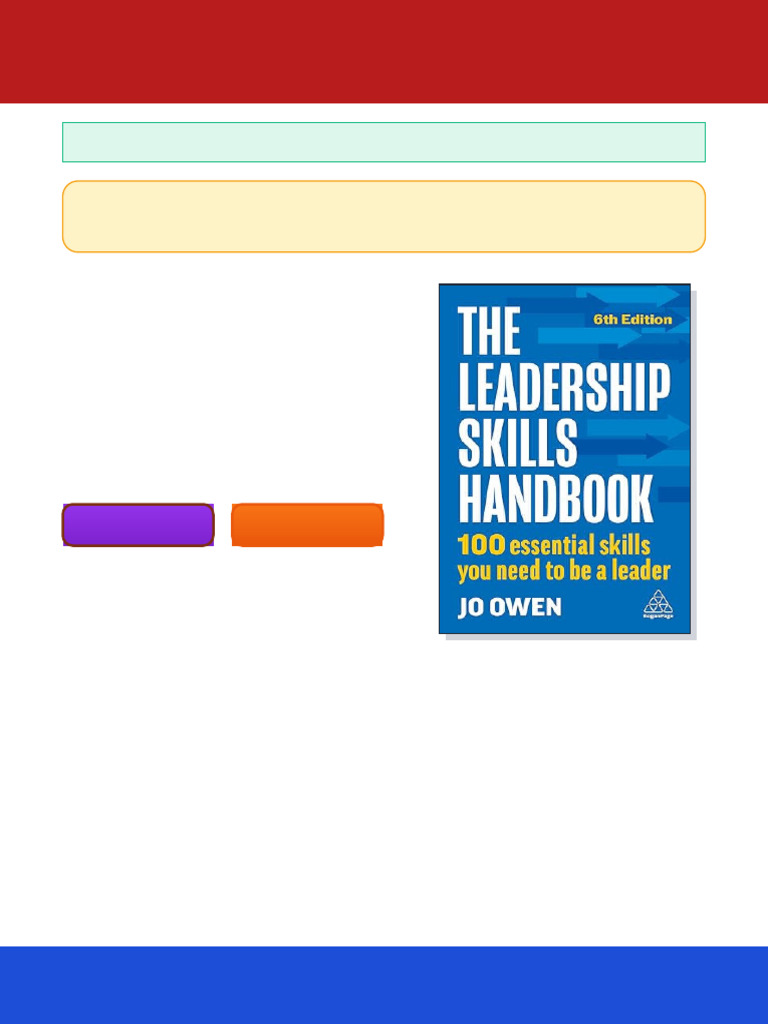 The Leadership Skills Handbook: 100 Essential Skills You Need to Be A ...