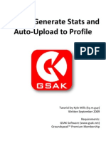 How To Generate GSAK Stats and Automatically Upload To Profile