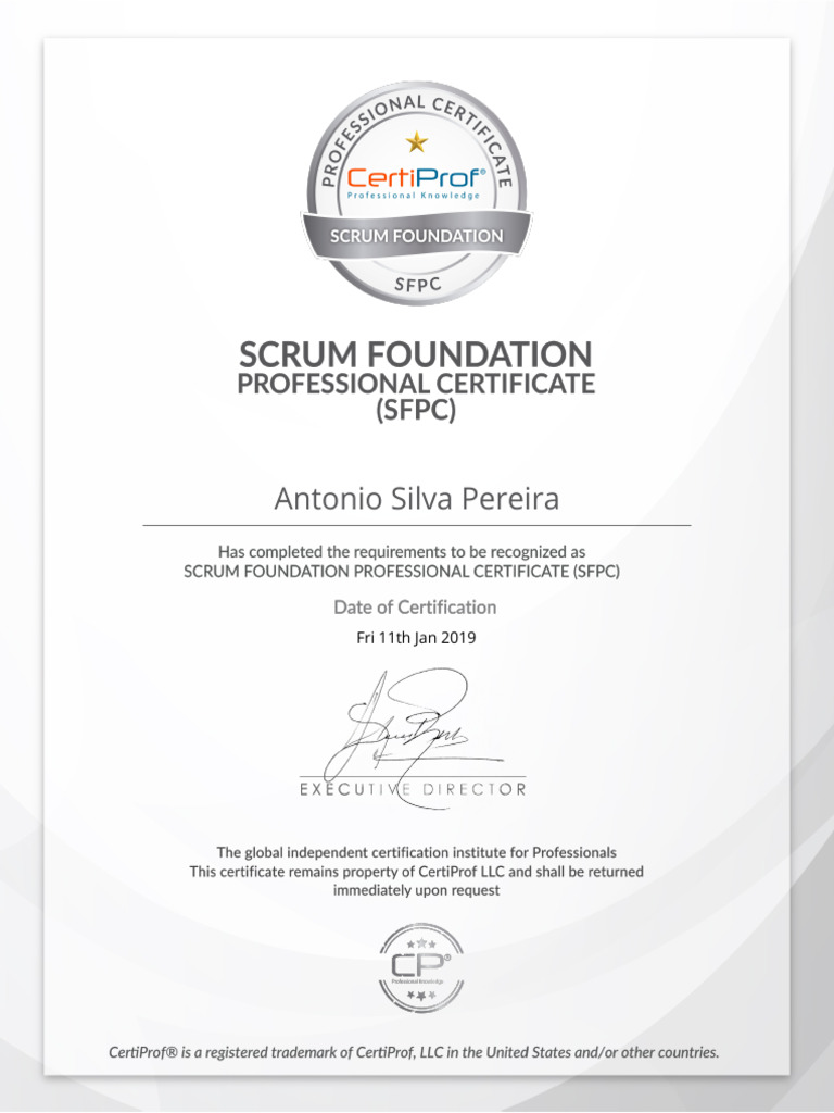 Scrum Foundation Professional Certificate (SFPC) | PDF