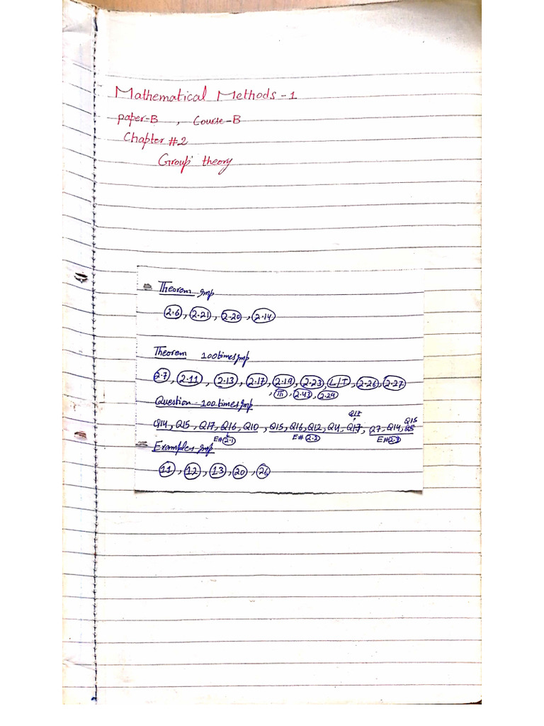 BSc Method Ch#2 Group Theory-1 | PDF