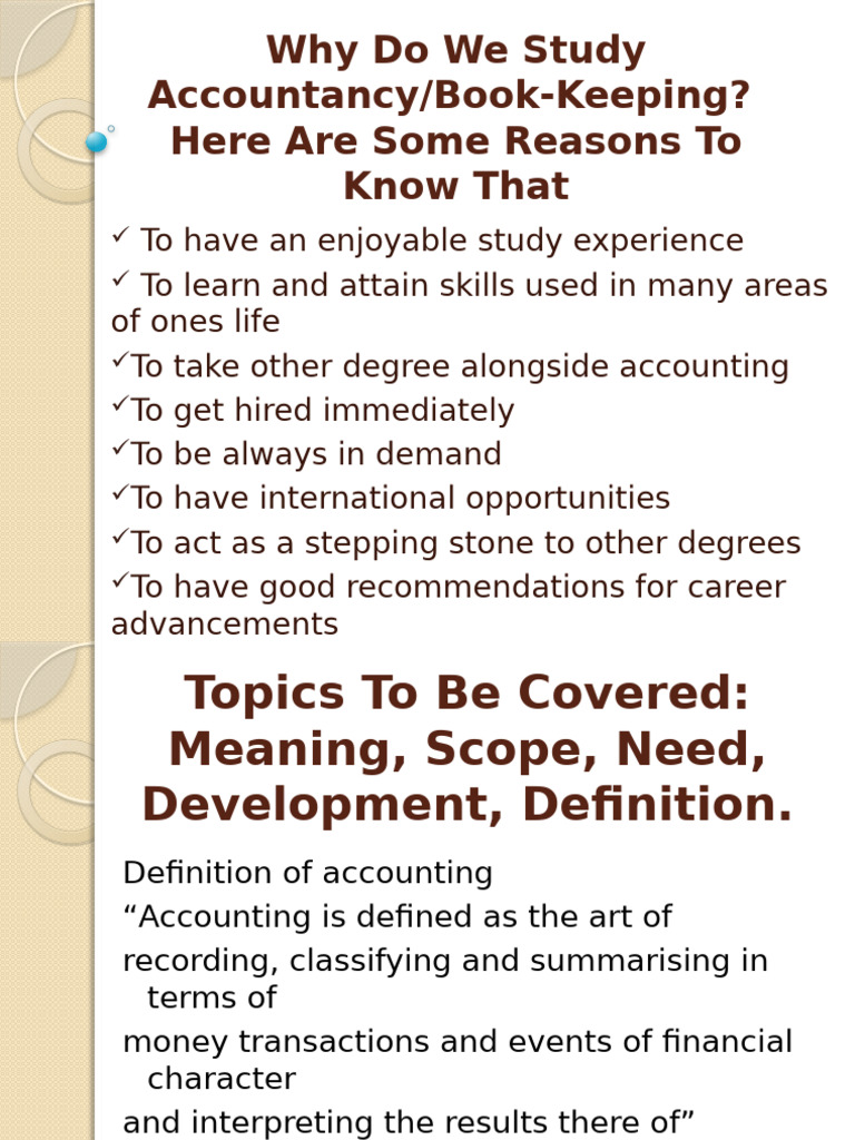 Importance of Studying Accounting | PDF | Income Statement | Expense